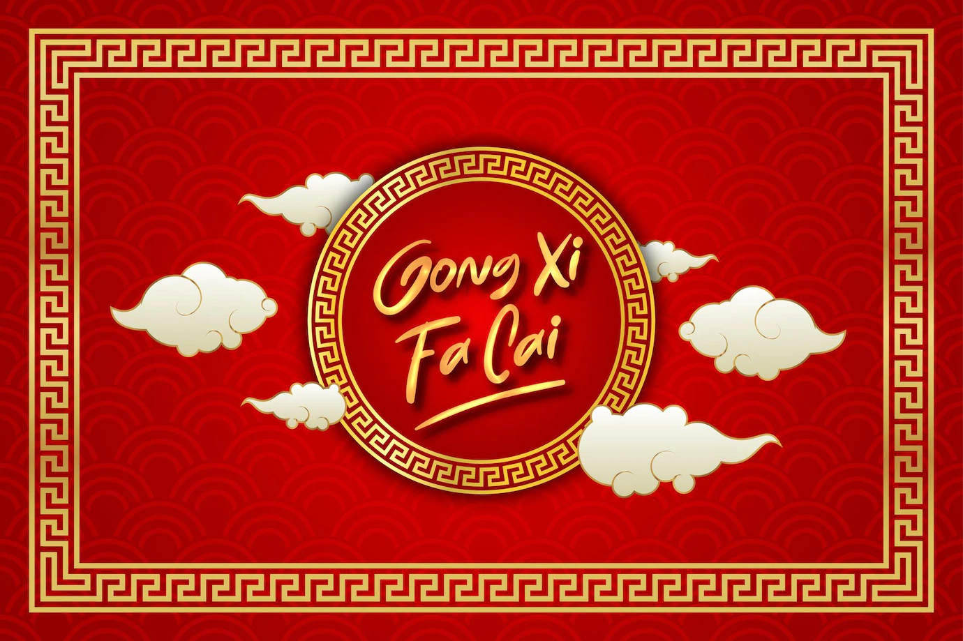 chinese new year background decorated with ornament sky gold border 36662 1146